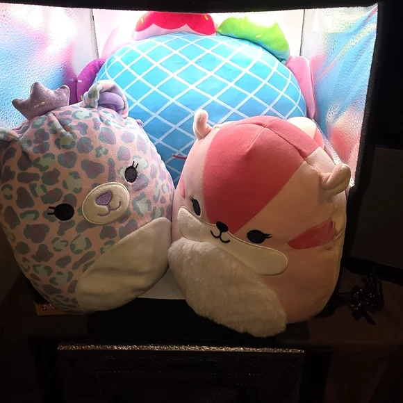 Squishmallows Lot: Bertie 10”, Chelsea & Carmelita 7” – Set of 3 Plush - Picture 1 of 14